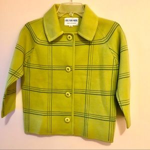 Vintage Green Wool Cardigan Sweater
